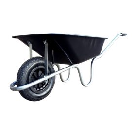 Metal Wheelbarrow 90 litre in Black or Silver