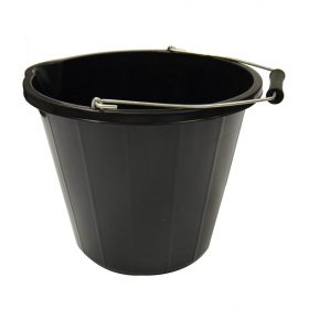 Heavy Duty 3 Gallon Black Bucket with handle