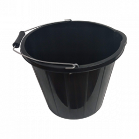 3 Gallon Black Bucket with handle