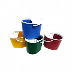 Plastic Mop Bucket in Blue, Red, Yellow, Green, Grey